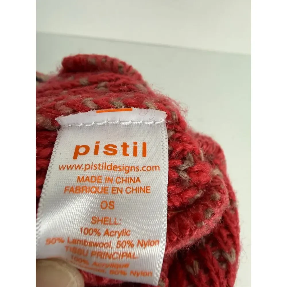 Pistil Mariko Winter Hat Fair Isle Tan Orange Wool Blend OS